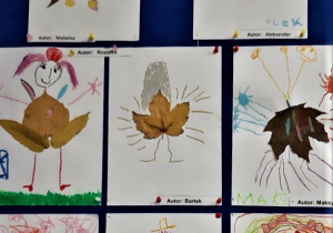 Prace dzieci - rysunki kreatywne "Jesienny stworek", 2
